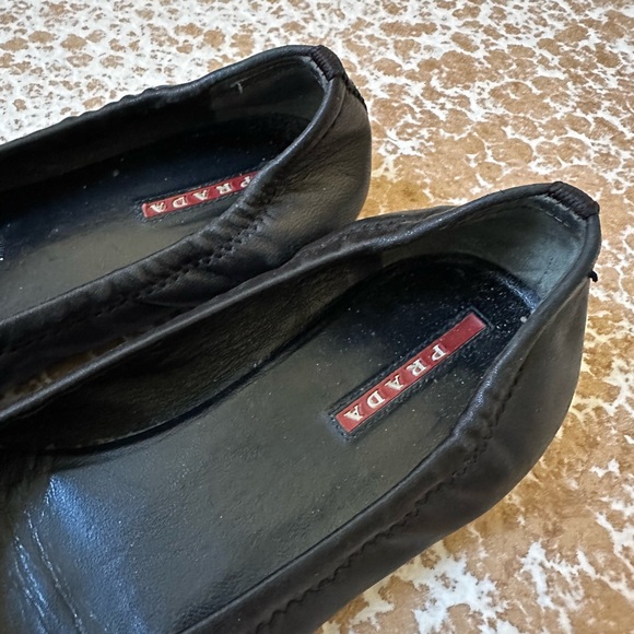 PRADA Black Ballerina/ Flats Pointed Toe Shoes - Picture 5 of 13